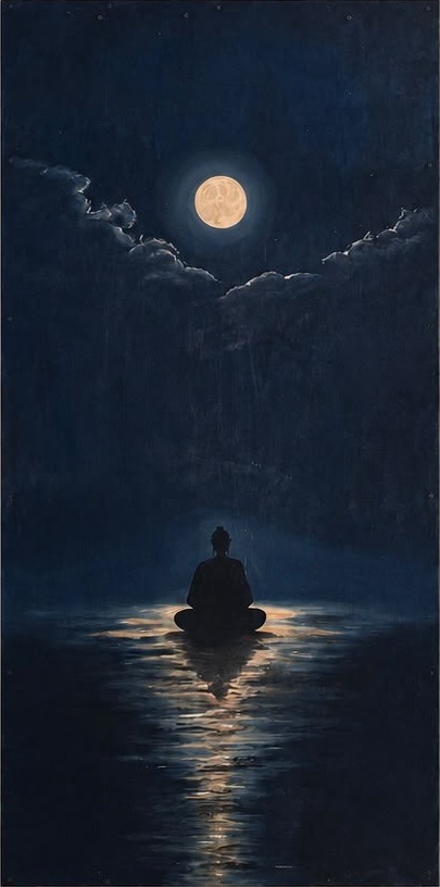 The root of suffering is attachment., Oil on panel